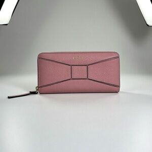Kate Spade 2 Park Avenue Lacey Zip Around Wallet Pink Leather